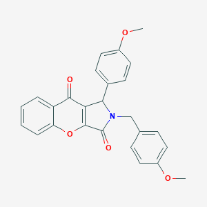 molecular formula C26H21NO5 B349093 2-(4-Methoxybenzyl)-1-(4-methoxyphenyl)-1,2-dihydrochromeno[2,3-c]pyrrole-3,9-dione CAS No. 849921-88-6