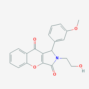 molecular formula C20H17NO5 B349094 2-(2-Hydroxyethyl)-1-(3-methoxyphenyl)-1,2-dihydrochromeno[2,3-c]pyrrole-3,9-dione CAS No. 850193-32-7