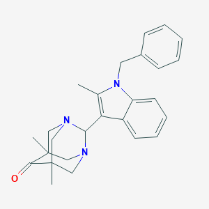 molecular formula C26H29N3O B349098 2-(1-benzyl-2-methyl-1H-indol-3-yl)-5,7-dimethyl-1,3-diazatricyclo[3.3.1.1~3,7~]decan-6-one CAS No. 698980-48-2
