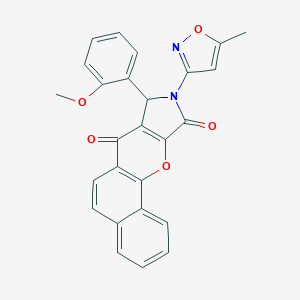 8-(2-Methoxyphenyl)-9-(5-methyl-3-isoxazolyl)-8,9-dihydrobenzo[7,8]chromeno[2,3-c]pyrrole-7,10-dione
