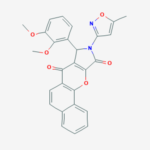 8-(2,3-Dimethoxyphenyl)-9-(5-methyl-3-isoxazolyl)-8,9-dihydrobenzo[7,8]chromeno[2,3-c]pyrrole-7,10-dione