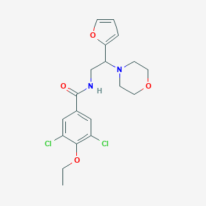 3,5-dichloro-4-ethoxy-N-[2-(furan-2-yl)-2-(morpholin-4-yl)ethyl]benzamide