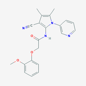 N-[3-cyano-4,5-dimethyl-1-(pyridin-3-yl)-1H-pyrrol-2-yl]-2-(2-methoxyphenoxy)acetamide