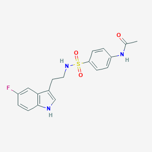 N-[4-[2-(5-fluoro-1H-indol-3-yl)ethylsulfamoyl]phenyl]acetamide