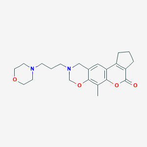 B349150 6-methyl-9-[3-(4-morpholinyl)propyl]-2,3,9,10-tetrahydro-8H-cyclopenta[3,4]chromeno[6,7-e][1,3]oxazin-4(1H)-one CAS No. 903850-31-7