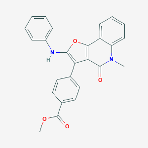 Methyl 4-(2-anilino-5-methyl-4-oxo-4,5-dihydrofuro[3,2-c]quinolin-3-yl)benzoate