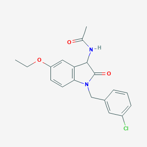 molecular formula C19H19ClN2O3 B349156 N-[1-(3-chlorobenzyl)-5-ethoxy-2-oxo-2,3-dihydro-1H-indol-3-yl]acetamide CAS No. 1009479-51-9