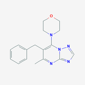 molecular formula C17H19N5O B349161 6-Benzyl-5-methyl-7-(4-morpholinyl)[1,2,4]triazolo[1,5-a]pyrimidine CAS No. 879055-82-0