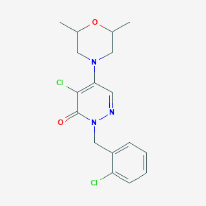 molecular formula C17H19Cl2N3O2 B349164 4-chloro-2-(2-chlorobenzyl)-5-(2,6-dimethyl-4-morpholinyl)-3(2H)-pyridazinone CAS No. 903188-33-0