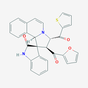 molecular formula C29H20N2O4S B349169 (2'S,3S,3'S,10'bR)-2'-(furan-2-carbonyl)-3'-(thiophene-2-carbonyl)spiro[1H-indole-3,1'-3,10b-dihydro-2H-pyrrolo[2,1-a]isoquinoline]-2-one CAS No. 1176474-26-2