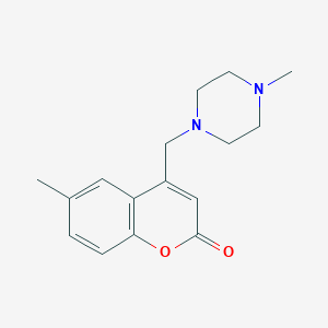 molecular formula C16H20N2O2 B349170 6-Methyl-4-[(4-methylpiperazin-1-yl)methyl]chromen-2-one CAS No. 896855-63-3