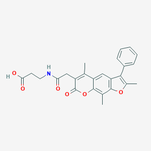molecular formula C25H23NO6 B349186 N-[(2,5,9-trimethyl-7-oxo-3-phenyl-7H-furo[3,2-g]chromen-6-yl)acetyl]-beta-alanine CAS No. 859108-24-0