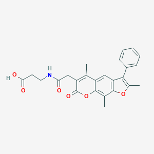 molecular formula C25H23NO6 B349186 3-[[2-(2,5,9-Trimethyl-7-oxo-3-phenylfuro[3,2-g]chromen-6-yl)acetyl]amino]propanoic acid CAS No. 859108-24-0
