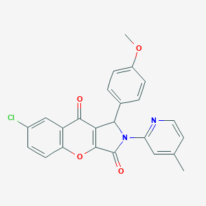 molecular formula C24H17ClN2O4 B349195 7-Chloro-1-(4-methoxyphenyl)-2-(4-methyl-2-pyridinyl)-1,2-dihydrochromeno[2,3-c]pyrrole-3,9-dione CAS No. 847185-00-6