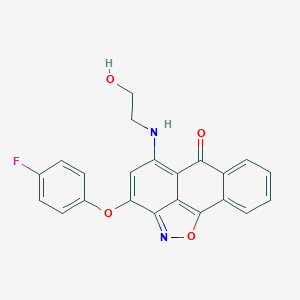molecular formula C22H15FN2O4 B349221 3-(4-fluorophenoxy)-5-[(2-hydroxyethyl)amino]-6H-anthra[1,9-cd]isoxazol-6-one CAS No. 903854-28-4