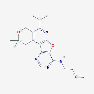 B349223 5-isopropyl-N-(2-methoxyethyl)-2,2-dimethyl-1,4-dihydro-2H-pyrano[4'',3'':4',5']pyrido[3',2':4,5]furo[3,2-d]pyrimidin-8-amine CAS No. 899393-99-8