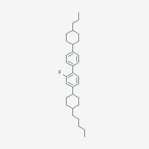 molecular formula C32H45F B034923 2-Fluoro-4-(trans-4-pentylcyclohexyl)-4'-(trans-4-propylcyclohexyl)biphenyl CAS No. 106349-49-9