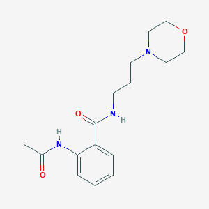 molecular formula C16H23N3O3 B349252 2-(acetylamino)-N-[3-(morpholin-4-yl)propyl]benzamide CAS No. 947936-06-3