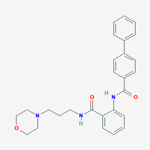 molecular formula C27H29N3O3 B349253 N-(2-{[3-(morpholin-4-yl)propyl]carbamoyl}phenyl)biphenyl-4-carboxamide CAS No. 929819-55-6