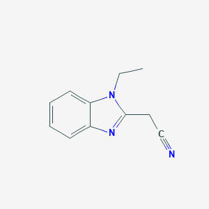 molecular formula C11H11N3 B349263 (1-ethyl-1H-benzimidazol-2-yl)acetonitrile CAS No. 25184-09-2