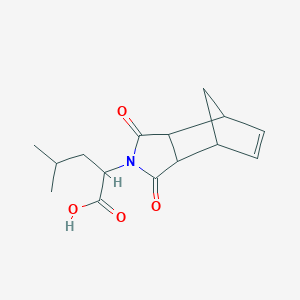 molecular formula C15H19NO4 B349285 2-(1,3-Dioxo-1,3,3a,4,7,7a-hexahydro-2H-4,7-methanoisoindol-2-yl)-4-methyl-pentanoic acid CAS No. 346665-94-9