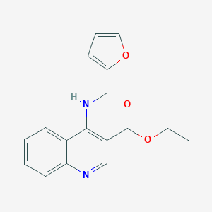 molecular formula C17H16N2O3 B349290 Ethyl 4-[(2-furylmethyl)amino]-3-quinolinecarboxylate CAS No. 383893-66-1