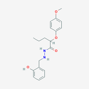 molecular formula C19H24N2O4 B349305 N'-[(2-hydroxyphenyl)methyl]-2-(4-methoxyphenoxy)pentanehydrazide CAS No. 537670-56-7