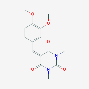 5-(3,4-dimethoxybenzylidene)-1,3-dimethyl-2,4,6(1H,3H,5H)-pyrimidinetrione