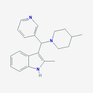 2-methyl-3-[(4-methylpiperidin-1-yl)(pyridin-3-yl)methyl]-1H-indole