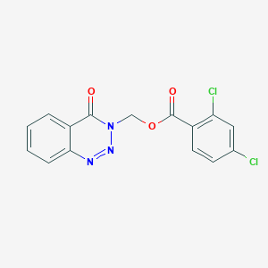 molecular formula C15H9Cl2N3O3 B349370 (4-oxo-1,2,3-benzotriazin-3(4H)-yl)methyl 2,4-dichlorobenzoate CAS No. 442564-81-0