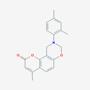 9-(2,4-dimethylphenyl)-4-methyl-9,10-dihydro-2H,8H-chromeno[8,7-e][1,3]oxazin-2-one