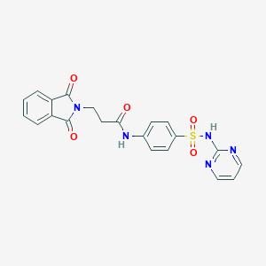 molecular formula C21H17N5O5S B349373 3-(1,3-dioxo-1,3-dihydro-2H-isoindol-2-yl)-N-[4-(pyrimidin-2-ylsulfamoyl)phenyl]propanamide CAS No. 63203-19-0