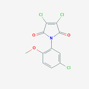 molecular formula C11H6Cl3NO3 B349389 3,4-dichloro-1-(5-chloro-2-methoxyphenyl)-1H-pyrrole-2,5-dione CAS No. 329224-72-8
