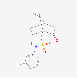 1-((((3-Fluorophenyl)amino)sulfonyl)methyl)-7,7-dimethylbicyclo[2.2.1]heptan-2-one