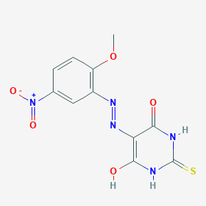 5-[2-(2-methoxy-5-nitrophenyl)hydrazinylidene]-2-thioxodihydropyrimidine-4,6(1H,5H)-dione