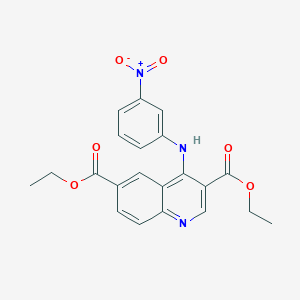 Diethyl 4-{3-nitroanilino}-3,6-quinolinedicarboxylate