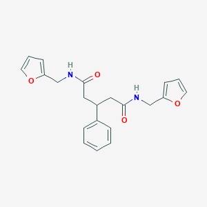 molecular formula C21H22N2O4 B349407 N,N'-bis(furan-2-ylmethyl)-3-phenylpentanediamide CAS No. 459791-82-3