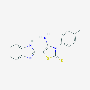 B349420 4-amino-5-(1H-benzimidazol-2-yl)-3-(4-methylphenyl)-1,3-thiazole-2(3H)-thione CAS No. 144464-20-0
