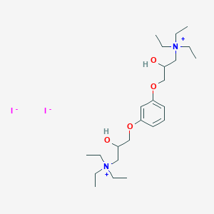 molecular formula C24H46I2N2O4 B034944 triethyl-[2-hydroxy-3-[3-[2-hydroxy-3-(triethylazaniumyl)propoxy]phenoxy]propyl]azanium;diiodide CAS No. 101501-69-3