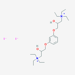 molecular formula C24H46I2N2O4 B034944 AMMONIUM, (m-PHENYLENEBIS(OXY(2-HYDROXYTRIMETHYLENE)))BIS(TRIETHYL-, DIIODIDE CAS No. 101501-69-3