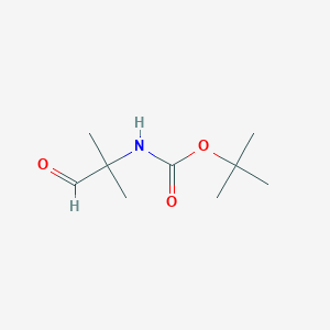 molecular formula C9H17NO3 B034946 tert-Butyl (2-methyl-1-oxopropan-2-yl)carbamate CAS No. 109608-77-7