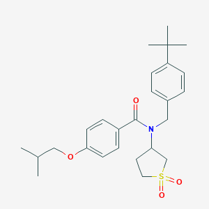 molecular formula C26H35NO4S B349488 N-(4-tert-butylbenzyl)-N-(1,1-dioxidotetrahydrothiophen-3-yl)-4-(2-methylpropoxy)benzamide CAS No. 866239-27-2
