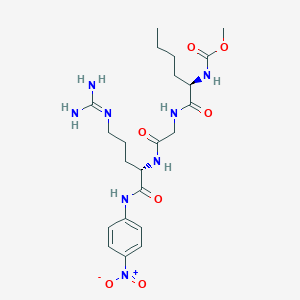 molecular formula C22H34N8O7 B034950 Methoxycarbonyl-D-Nle-Gly-Arg-pNA 