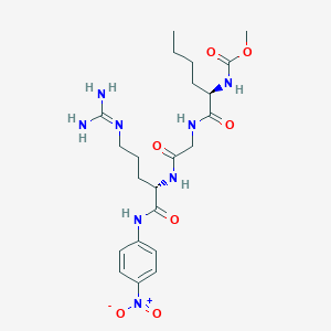 molecular formula C22H34N8O7 B034950 甲氧羰基-D-Nle-Gly-Arg-pNA CAS No. 104186-68-7