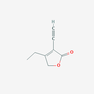 molecular formula C8H8O2 B034951 3-Ethyl-4-ethynyl-2H-furan-5-one CAS No. 109273-68-9