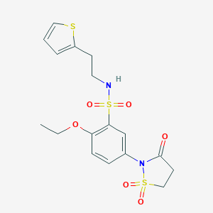 5-(1,1-dioxido-3-oxo-2-isothiazolidinyl)-2-ethoxy-N-[2-(2-thienyl)ethyl]benzenesulfonamide