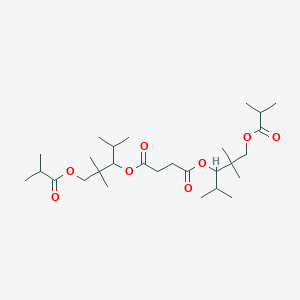 molecular formula C28H50O8 B034960 Bis[1-(isopropyl)-2,2-dimethyl-3-(2-methyl-1-oxopropoxy)propyl] succinate CAS No. 100231-61-6