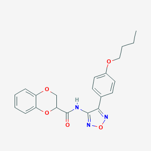 molecular formula C21H21N3O5 B349601 N-[4-(4-butoxyphenyl)-1,2,5-oxadiazol-3-yl]-2,3-dihydro-1,4-benzodioxine-2-carboxamide CAS No. 898610-91-8