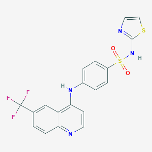 N-(thiazol-2-yl)-4-((6-(trifluoromethyl)quinolin-4-yl)amino)benzenesulfonamide
