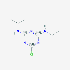 molecular formula C8H14ClN5 B034962 Atrazine-ring-UL-14C CAS No. 102029-43-6